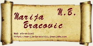 Marija Bracović vizit kartica
